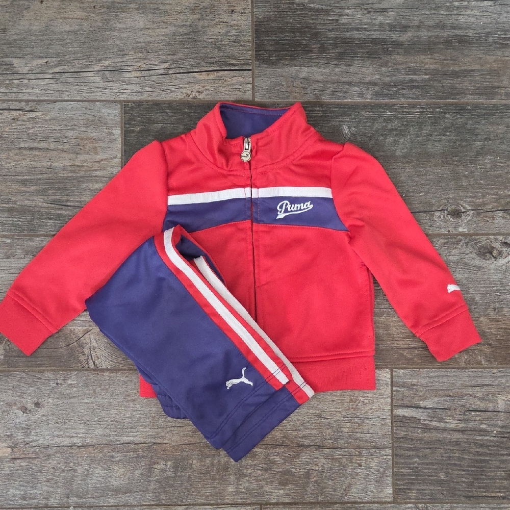 Puma Pink and Purple Babygirl Tracksuit